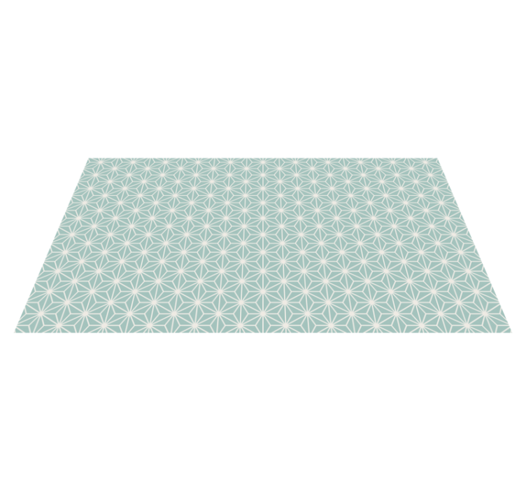 Green star burst geometric vinyl carpet - TenStickers