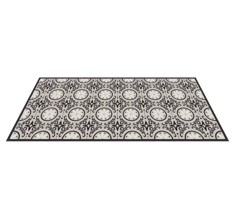 Geometric ornate design bedroom vinyl carpet - TenStickers