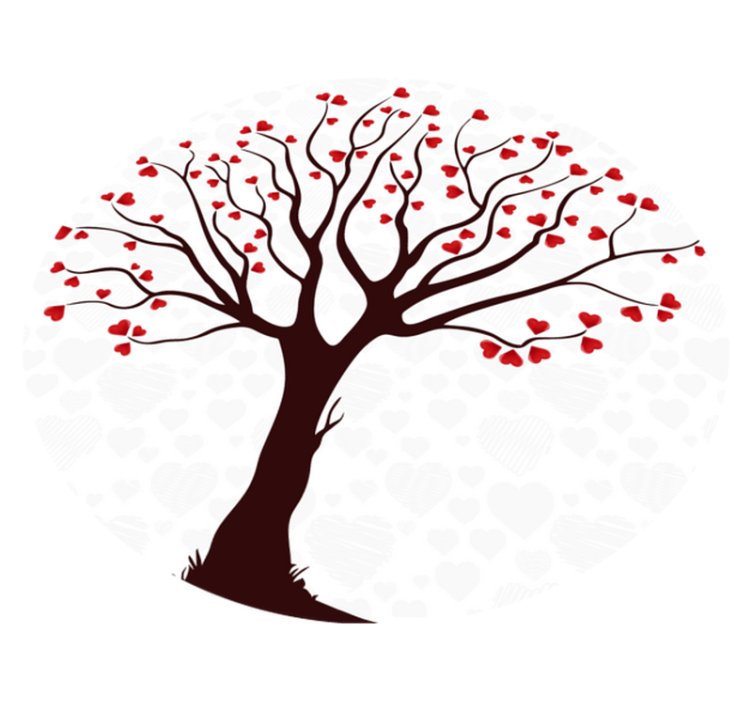 Tree Of Hearts floral vinyl carpet - TenStickers