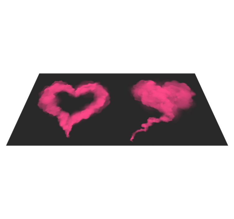 Pink heart haze bedroom vinyl carpet - TenStickers