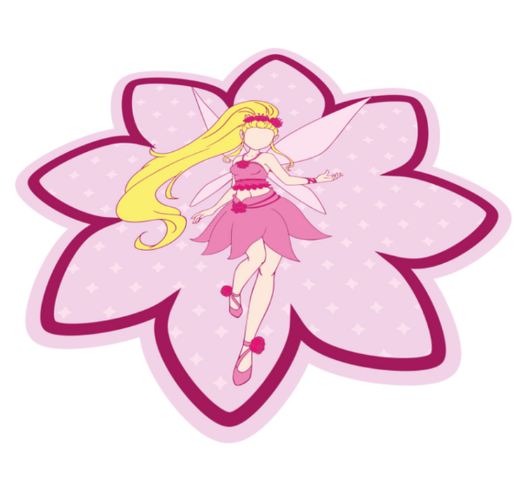 Fairy Blossom Print kids vinyl carpet - TenStickers