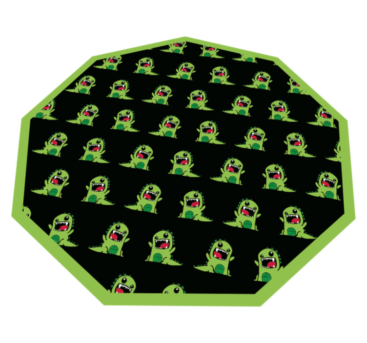 Cartoon Creature Pattern kids vinyl carpet - TenStickers