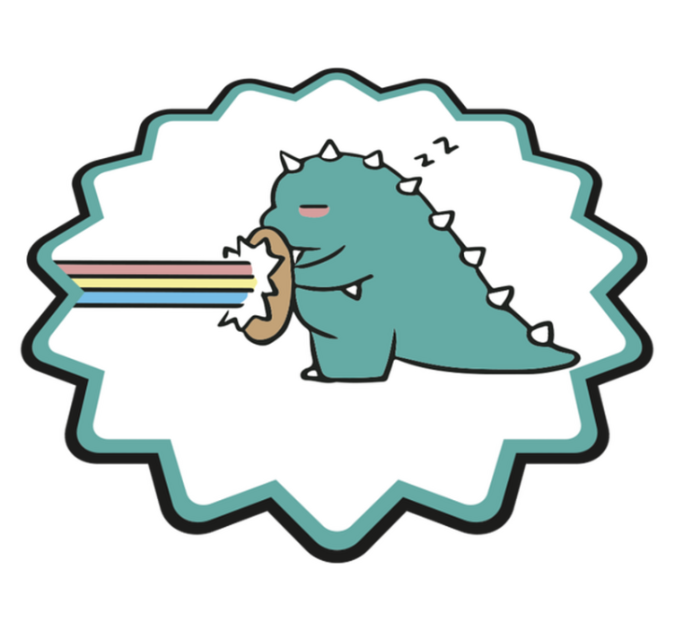 Dinosaur rainbow breath kids vinyl carpet - TenStickers