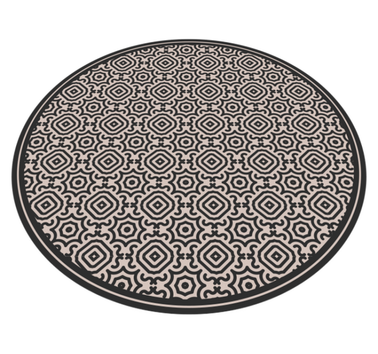 Mosaic vinyl carpet classic patterned round - TenStickers
