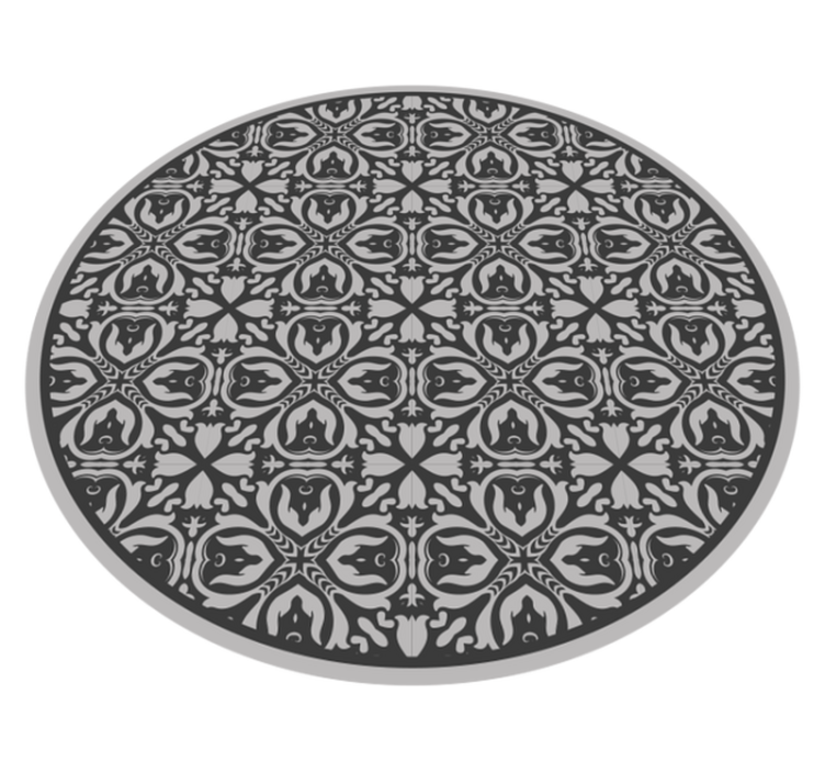 Geometric Floral Motifs texture vinyl carpet - TenStickers