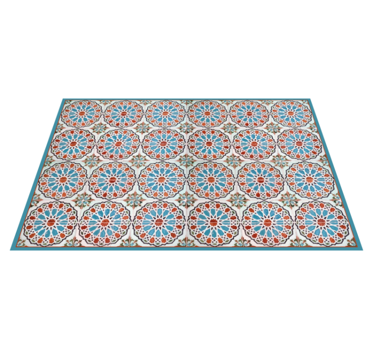 Lively tiles kitchen vinyl carpet - TenStickers