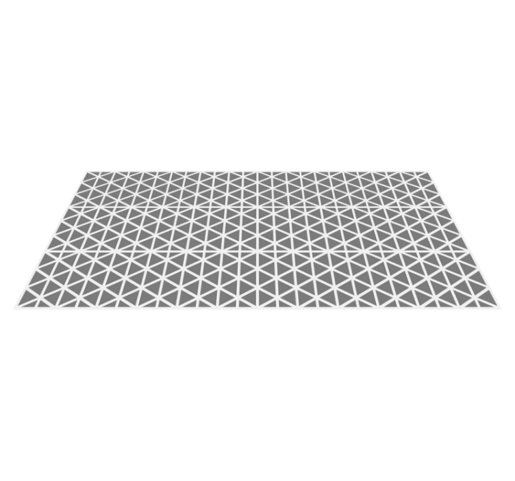 Triangular grey element kitchen vinyl carpet - TenStickers