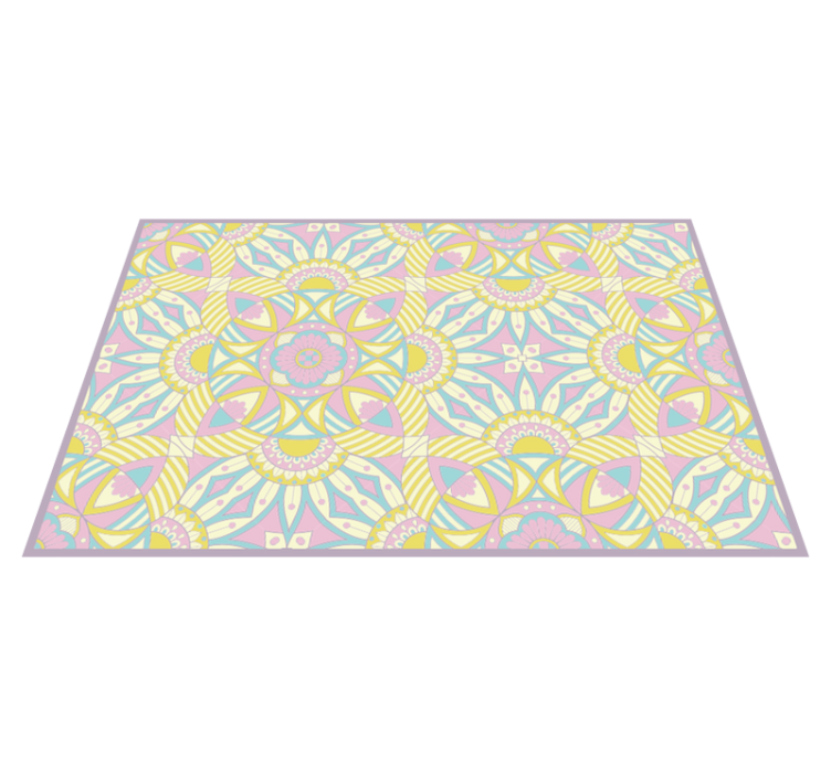 Complex Geometric Arrangements mandala vinyl carpet - TenStickers