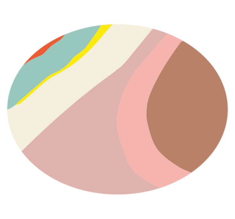 Gentle Hue Currents circular vinyl carpet - TenStickers