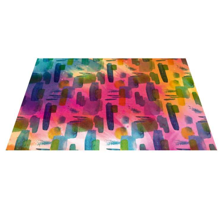Artistic Color Segments living room vinyl carpet - TenStickers