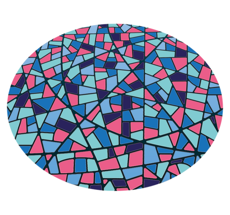 Colorful Geometric Arrangement mosaic vinyl carpet - TenStickers