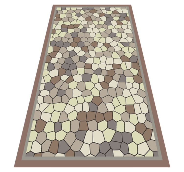 Hexagonal Stone Pattern mosaic vinyl carpet - TenStickers