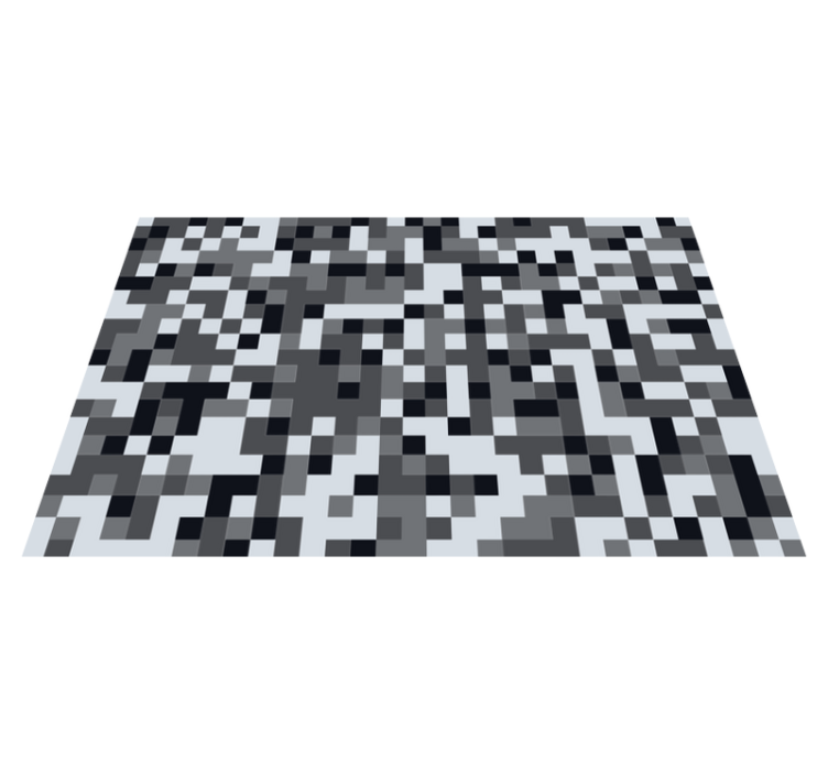 Pixelated grey pattern geometric vinyl carpet - TenStickers
