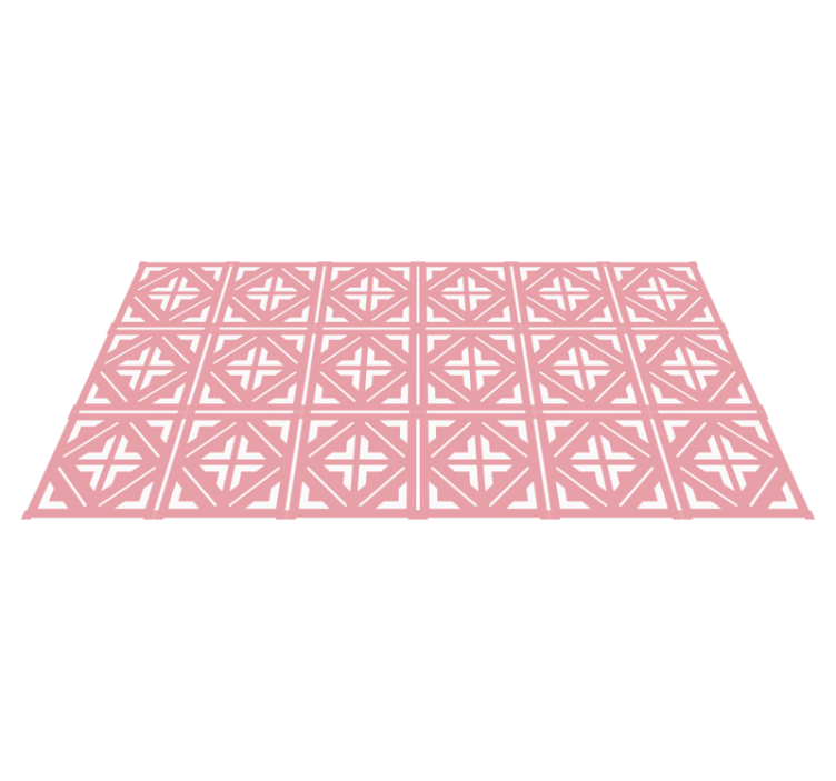 Pink squarred design tile vinyl carpet - TenStickers
