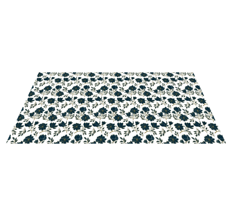 Floral vinyl carpet in beautiful floral design - TenStickers