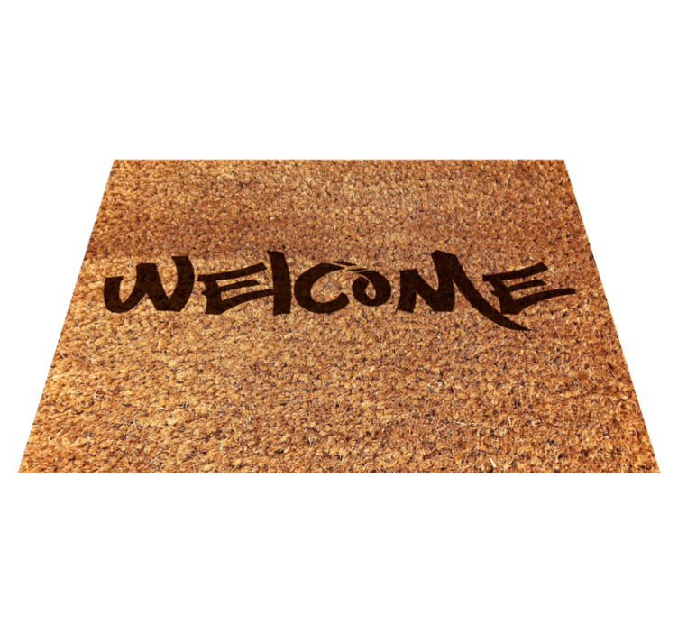 Welcome coir young style custom vinyl carpet - TenStickers