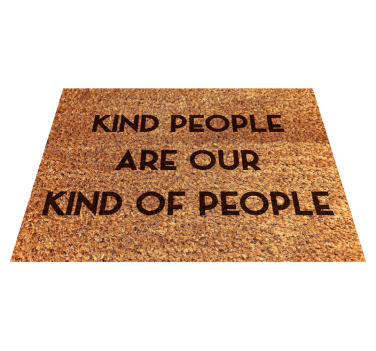 Kind people welcome entrance hall vinyl carpet - TenStickers