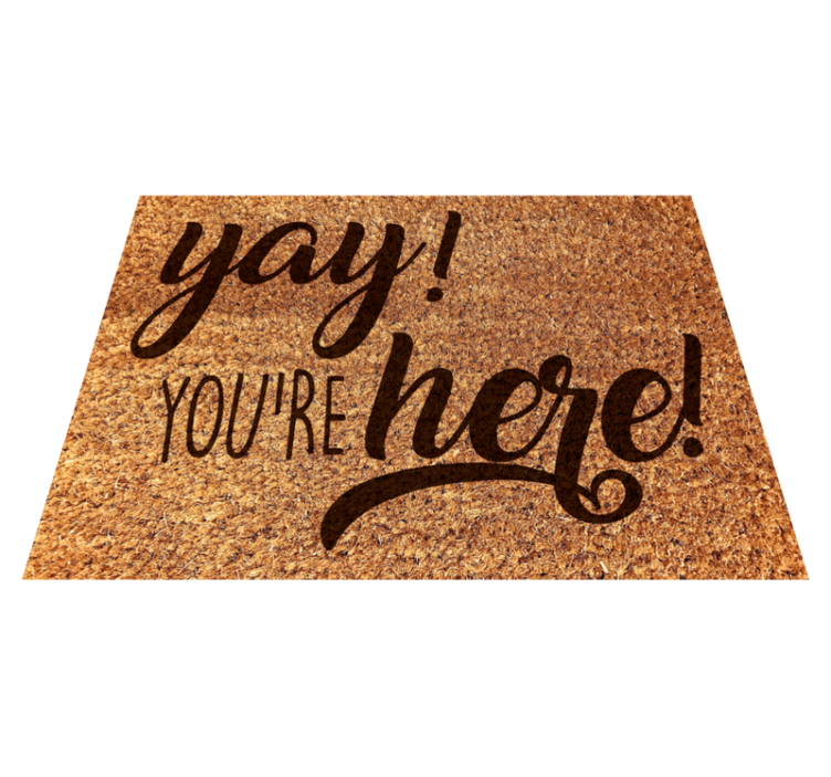 Warm welcome phrase entrance hall vinyl carpet - TenStickers