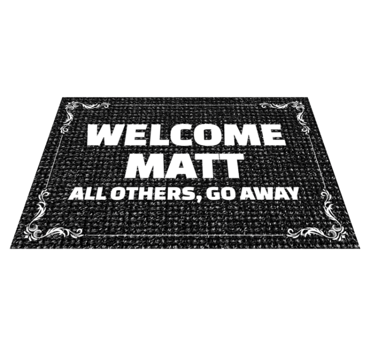 Funny welcome message entrance hall vinyl carpet - TenStickers
