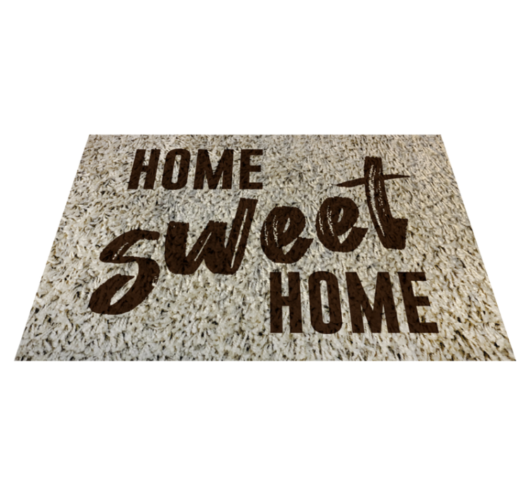 Fluffy home sweet home custom vinyl carpet - TenStickers