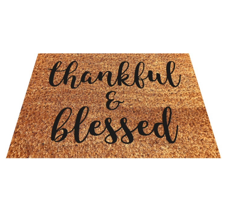 Thankful and blessed custom vinyl carpet - TenStickers