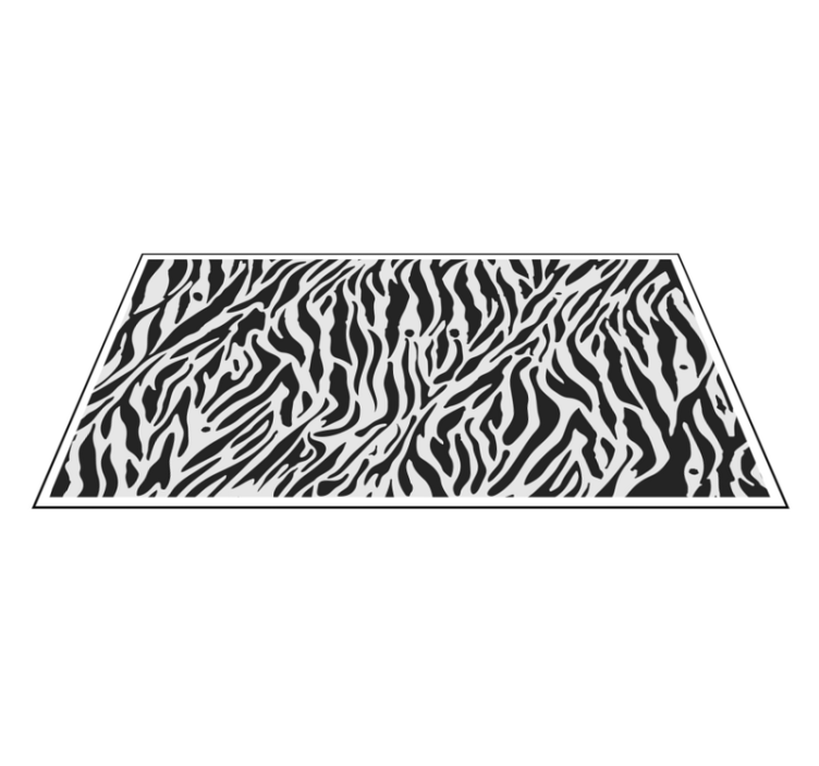 Zebra stripes patterned animal print vinyl carpet - TenStickers