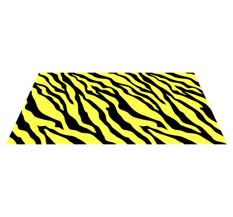 Yellow zebra motif animal print vinyl carpet - TenStickers