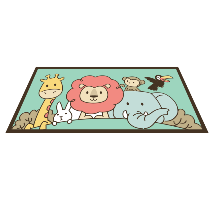 Jungle friends animals kids vinyl carpet - TenStickers