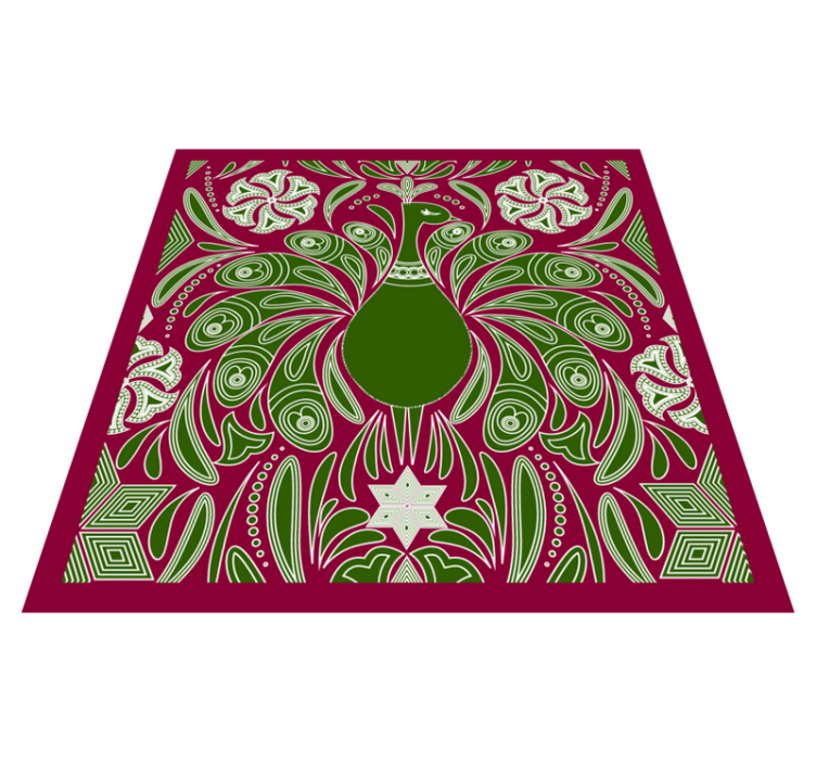 Elegant peacock pattern animal vinyl carpet - TenStickers
