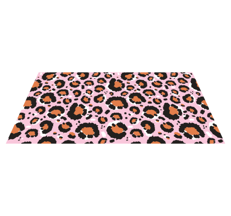Pink leopard motif animal print vinyl carpet - TenStickers