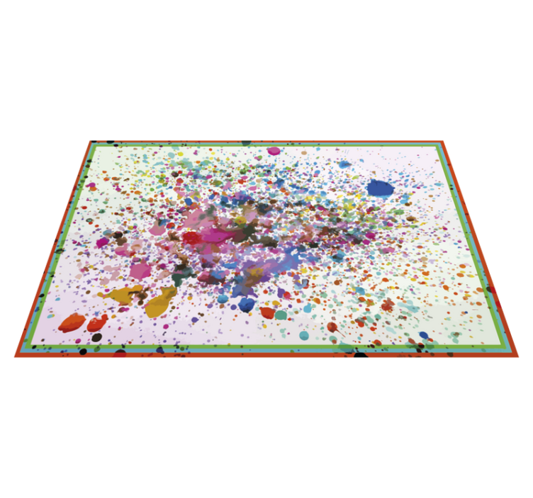 Colorful splatter art modern vinyl carpet - TenStickers