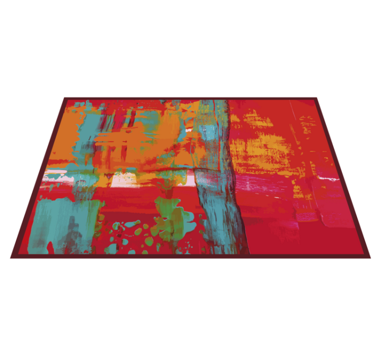 Abstract painting strokes geometric vinyl carpet - TenStickers