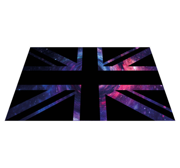 Galactic Union Jack world map vinyl carpet - TenStickers