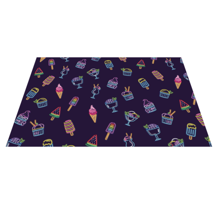 Neon Sweet Treats kids vinyl carpet - TenStickers