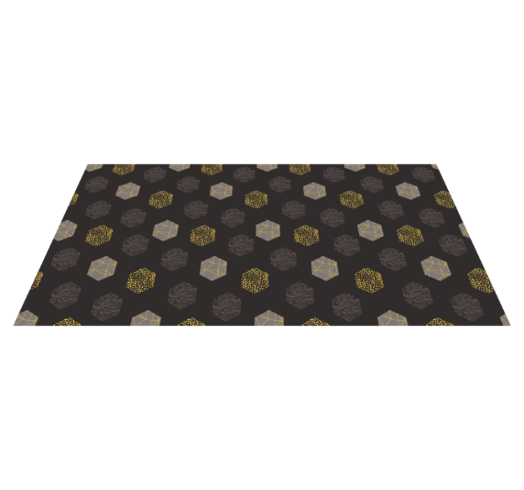 Textured Hexagon Pattern geometric vinyl carpet - TenStickers