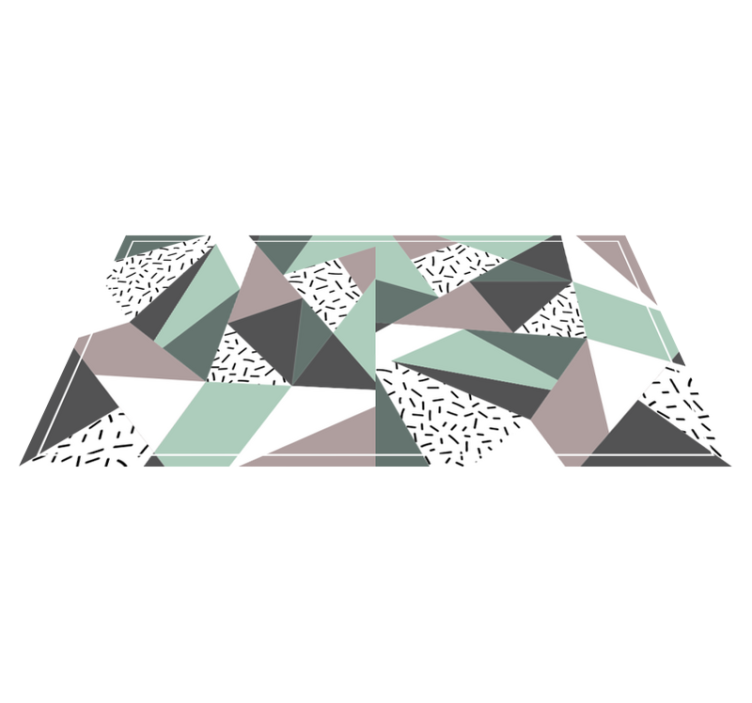 Abstract Triangular Shapes geometric vinyl carpet - TenStickers