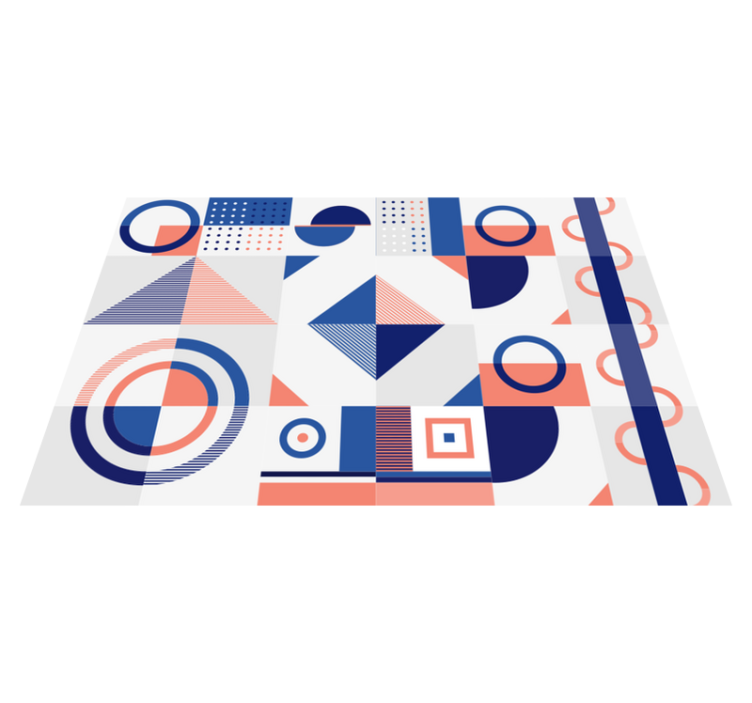 Modern forms geometric vinyl carpet - TenStickers