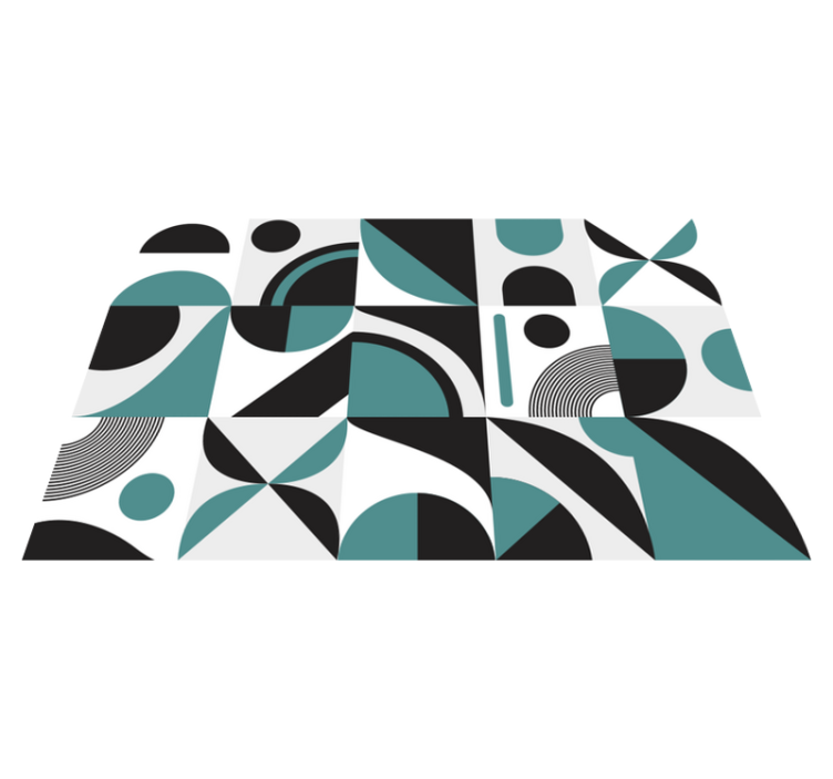 Abstract Arrangement geometric vinyl carpet - TenStickers