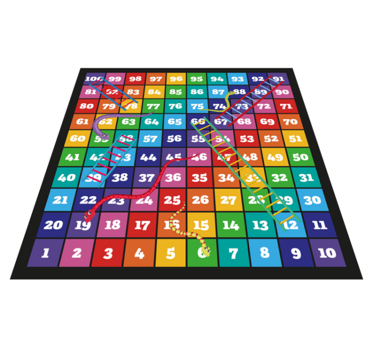 Game vinyl carpet snakes and ladders - TenStickers