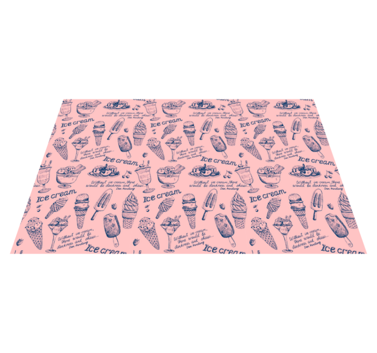 Ice cream delights kitchen vinyl carpet - TenStickers