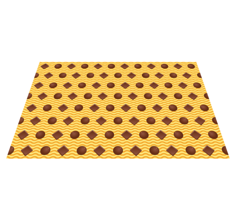 Chocolate pattern kitchen vinyl carpet - TenStickers