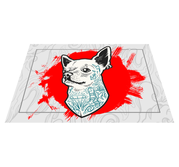 Chihuahua dog portrait animal vinyl carpet - TenStickers