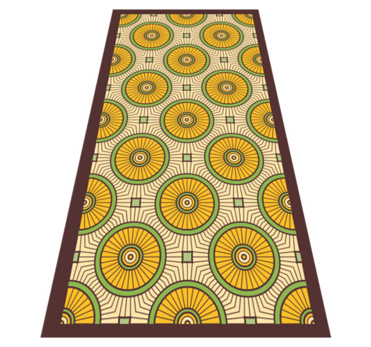 Circular radiance pattern living room vinyl carpet - TenStickers