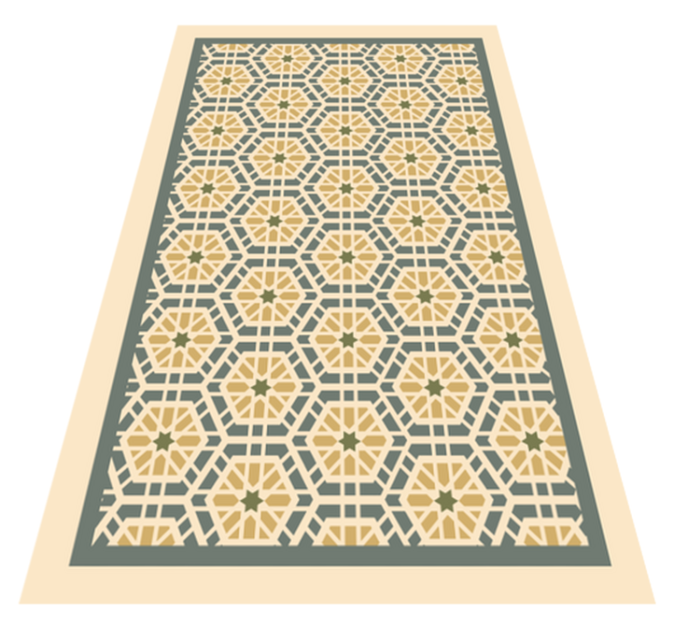 Geometric patterned artwork bedroom vinyl carpet - TenStickers