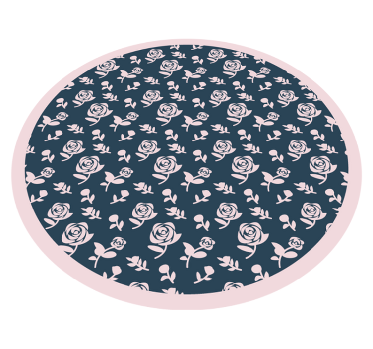 Floral vinyl carpet with rosy floral design - TenStickers