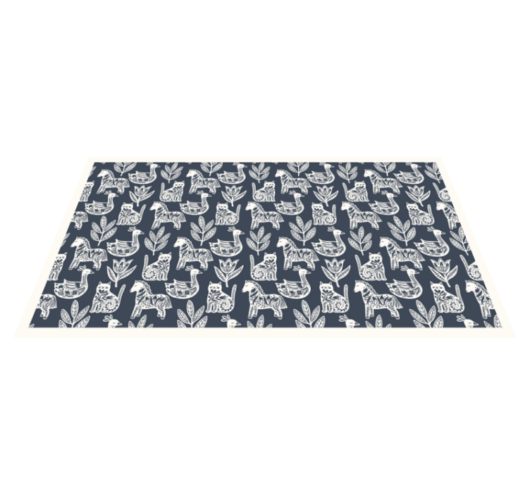Delightful animal illustrations animal vinyl carpet - TenStickers