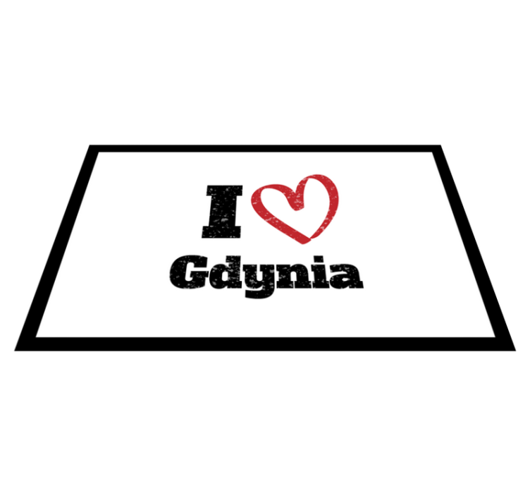 I LOVE GDYNIA custom vinyl carpet - TenStickers