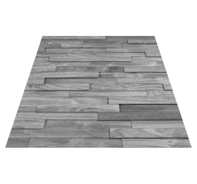 Grey panels wood effect vinyl carpet - TenStickers