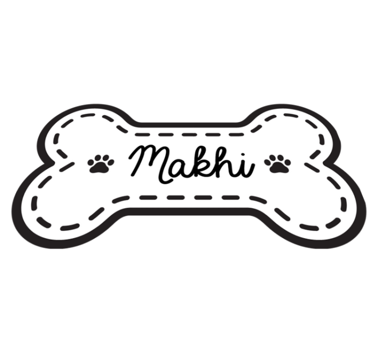 Dog bone shape custom vinyl carpet - TenStickers