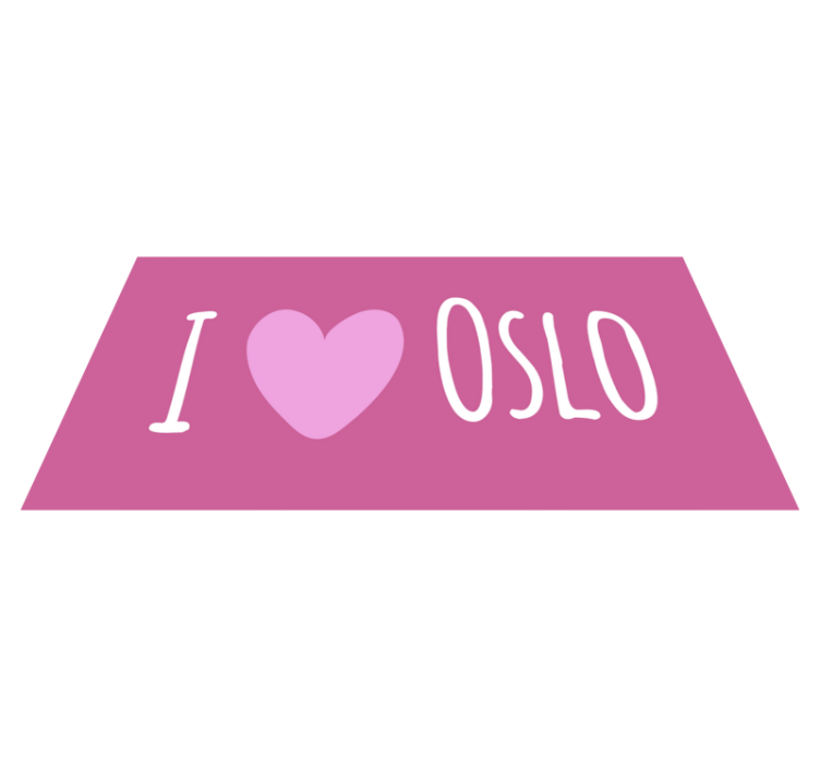 I love Oslo pink design custom vinyl carpet - TenStickers